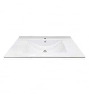 Kyra White Ceramic Vanity Top