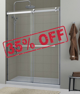 Lagoon 5/16″ Frameless Double Roller Door – Closeout