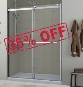Lagoon 5/16″ Frameless Double Roller Door – Closeout
