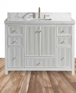 Latta White Vanity & Top Combo – Closeout