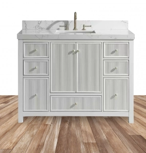 Latta White Vanity & Top Combo – Closeout
