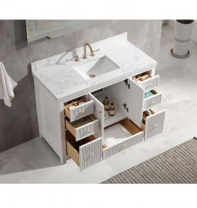 Latta White Vanity & Top Combo