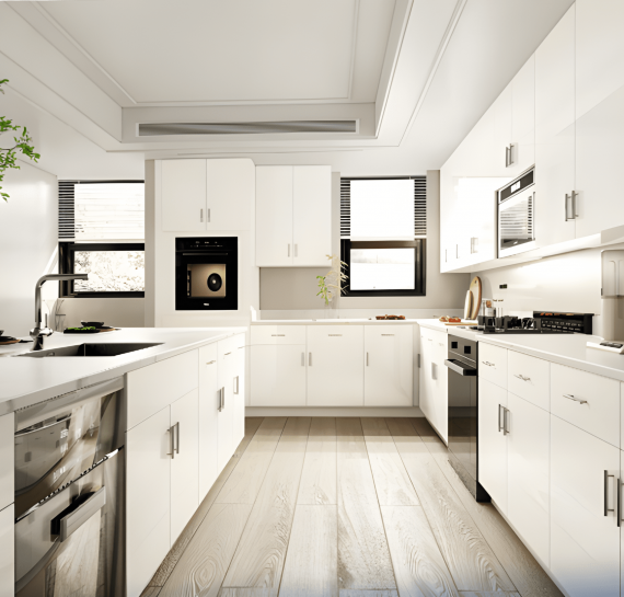 LUMINA WHITE KITCHEN CABINETS (2-3 WEEK LEAD TIME)