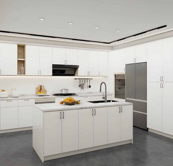 LUMINA WHITE KITCHEN CABINETS (6-7 WEEK LEAD TIME)