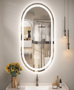 Luminous Crest LED Mirror