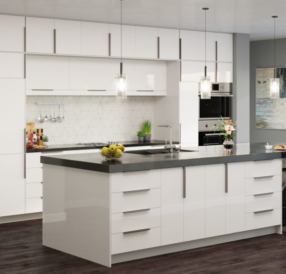 Madeline Gloss White Kitchen Cabinets – Special Order (3-4 Week Lead Time)