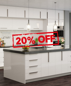 Madeline Gloss White Kitchen Cabinets – Special Order (3-4 Week Lead Time)