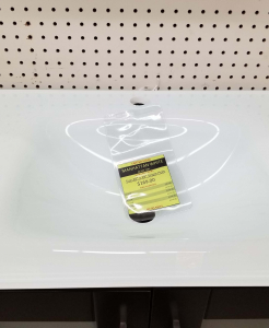 Manhattan White Glass Vanity Top – Closeout