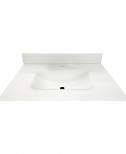 Matte Super White Glass Vanity Top – Closeout