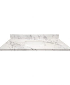 Maui White Sintered Stone Single Hole Vanity Top