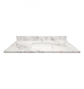 Maui White Sintered Stone Single Hole Vanity Top