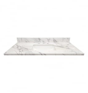 Maui White Sintered Stone Vanity Top