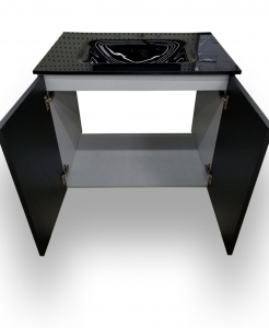 Microline Black Wall Hung Vanity – Closeout