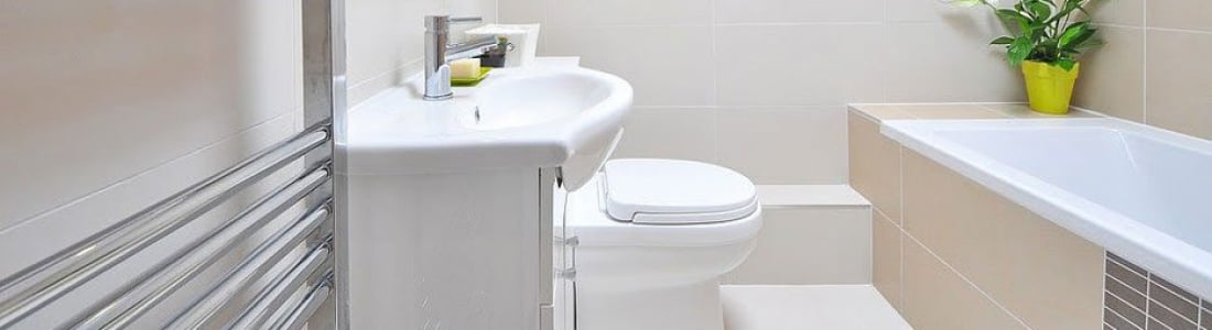 minimalist white bathroom