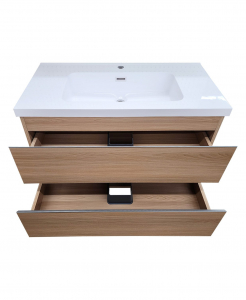 Modern Timber Wall Hung Vanity & Top Combo