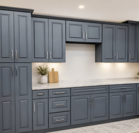 Mystique Blue Kitchen Cabinets