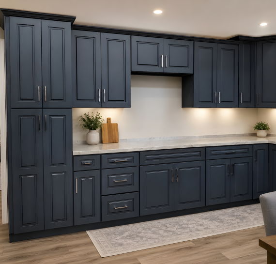 Mystique Blue Kitchen Cabinets