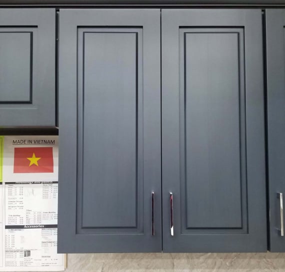 Mystique Blue Kitchen Cabinets