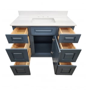 Mystique Blue Vanity on Legs – Closeout