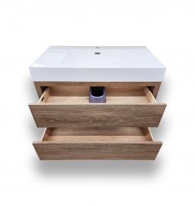Oasis Oak Wall Hung Vanity & Top