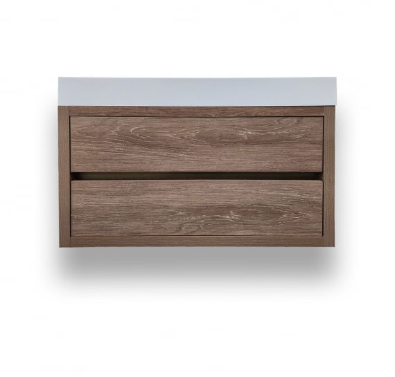 Oasis Oak Wall Hung Vanity & Top