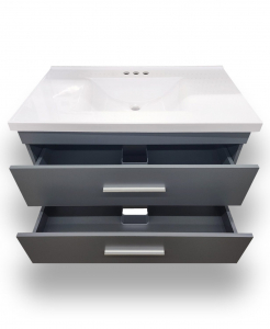 Odin Dark Grey Wall Hung Vanity – Closeout