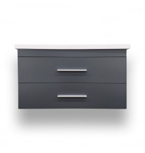 Odin Dark Grey Wall Hung Vanity – Closeout