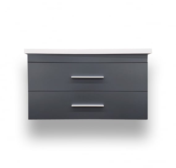 Odin Dark Grey Wall Hung Vanity – Closeout