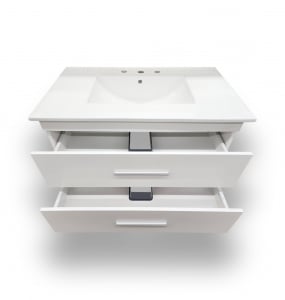 Odin White Wall Hung Vanity – Closeout