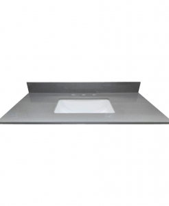 Ortega Grey Quartz Vanity Top – Closeout