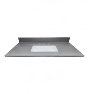 Ortega Grey Quartz Vanity Top – Closeout