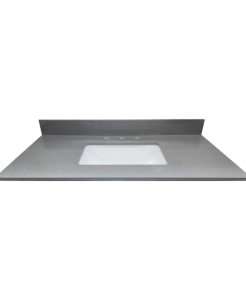 Ortega Grey Quartz Vanity Top – Closeout