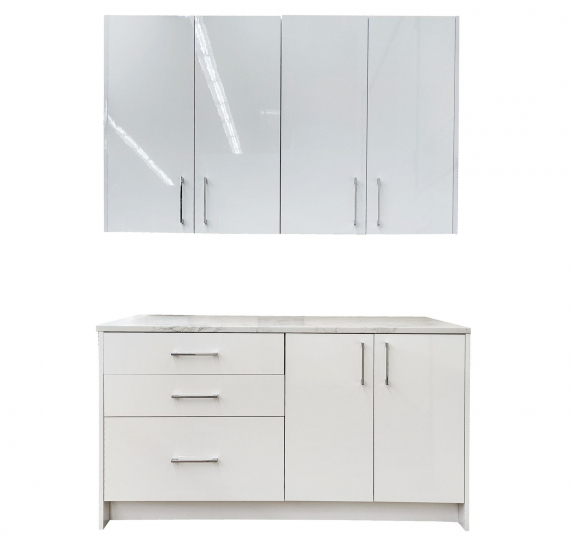 Palermo High Gloss White Kitchen Cabinets – Special Order (3-4 Week Lead Time)