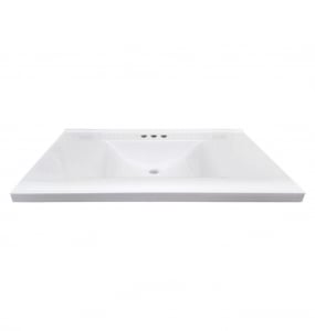 Polar White Wave Cultured Marble Vanity Top