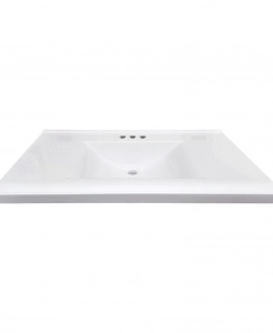 Polar White Wave Cultured Marble Vanity Top – Closeout