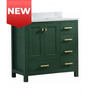 Porter Green Vanity & Top Combo