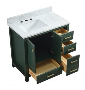 Porter Green Vanity & Top Combo