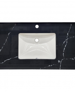 Pure Marquina Single Hole Quartz Vanity Top