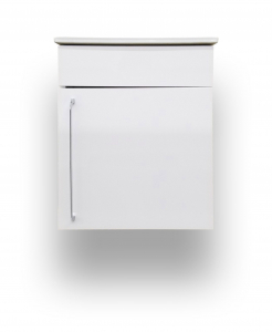 Qubo White Wall Hung Vanity & Top – Closeout