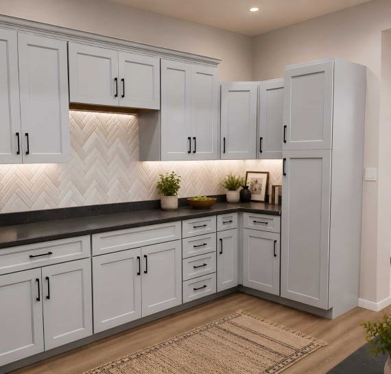 Rentown Limestone Kitchen Cabinets