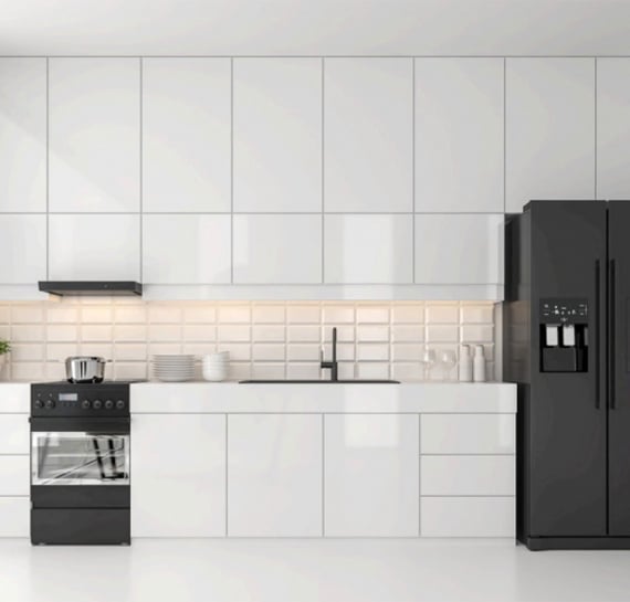 Roland Glacial White Kitchen Cabinets (2-3 Week Lead Time)