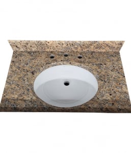 Santa Cecilia Oval Granite Vanity Top – Closeout