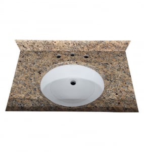 Santa Cecilia Oval Granite Vanity Top – Closeout