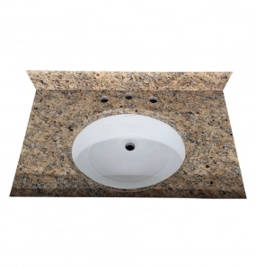 Santa Cecilia Oval Granite Vanity Top – Closeout