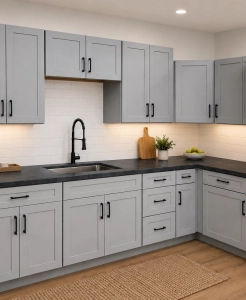 Santana Pebble Grey Kitchen Cabinets