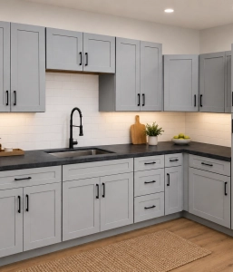 Santana Pebble Grey Kitchen Cabinets