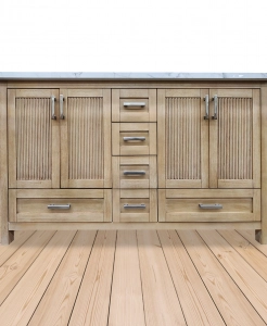 Slatted Serenity Vanity