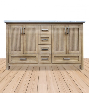 Slatted Serenity Vanity