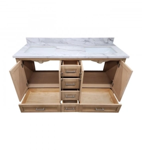 Slatted Serenity Vanity
