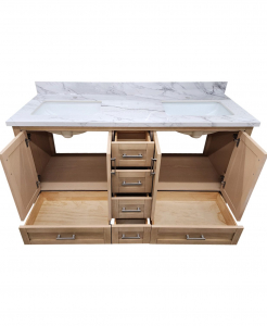 Slatted Serenity Vanity